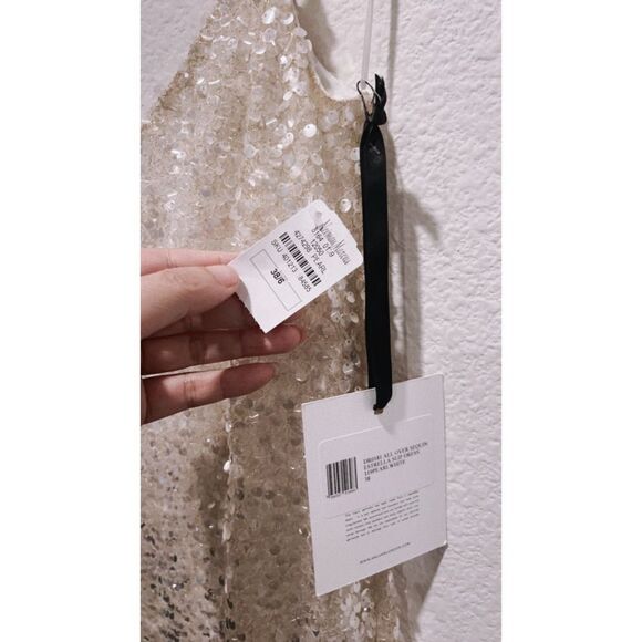 GALVAN sequin Estrella Slip Dress pearl white US6(FR38) - Picture 11 of 14